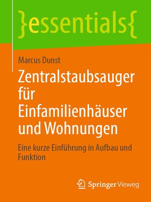 cover image of Zentralstaubsauger für Einfamilienhäuser und Wohnungen